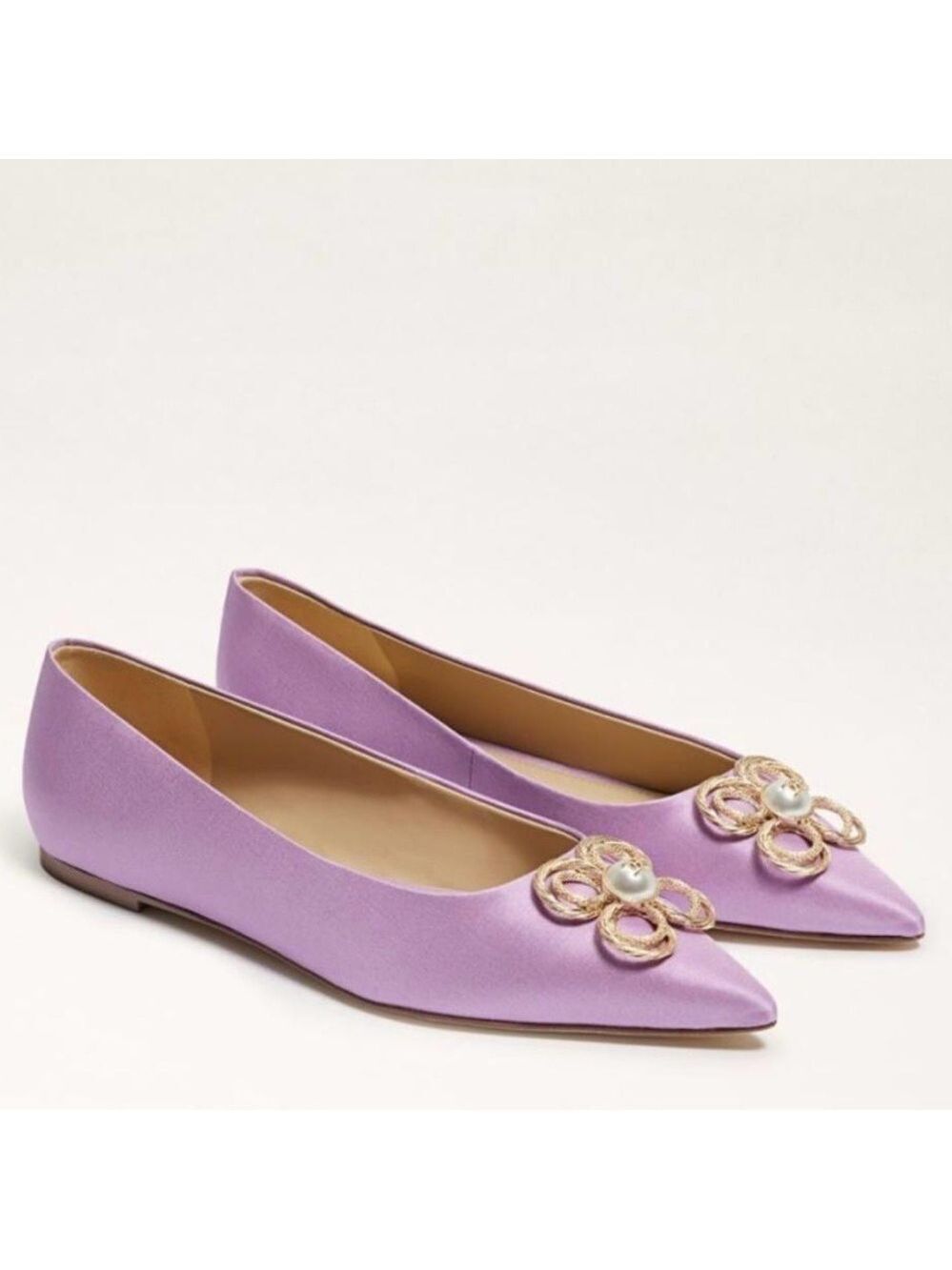 Sam Edelman Wanda Tour Embellished Pointed Toe Flats in Purple Lilac - NWT